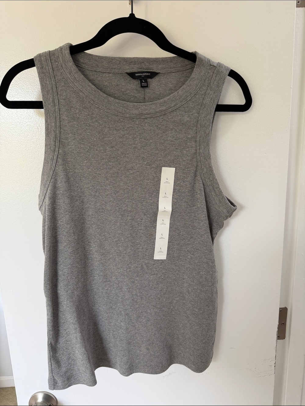 Banana Republic Factory Gray Ribbed Sleeveless Tank